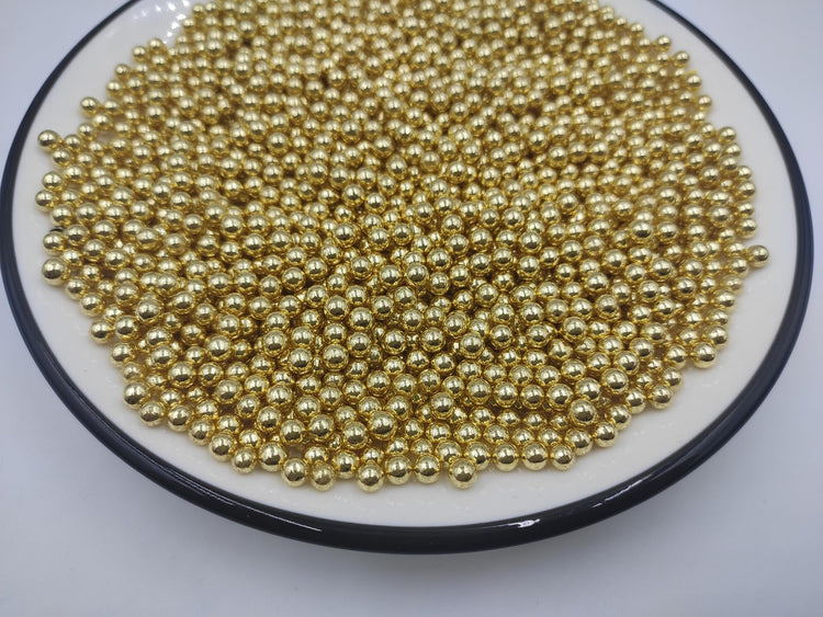 Gold Pearl Sugar Sprinkles 3.9 oz (3.9 Ounce)