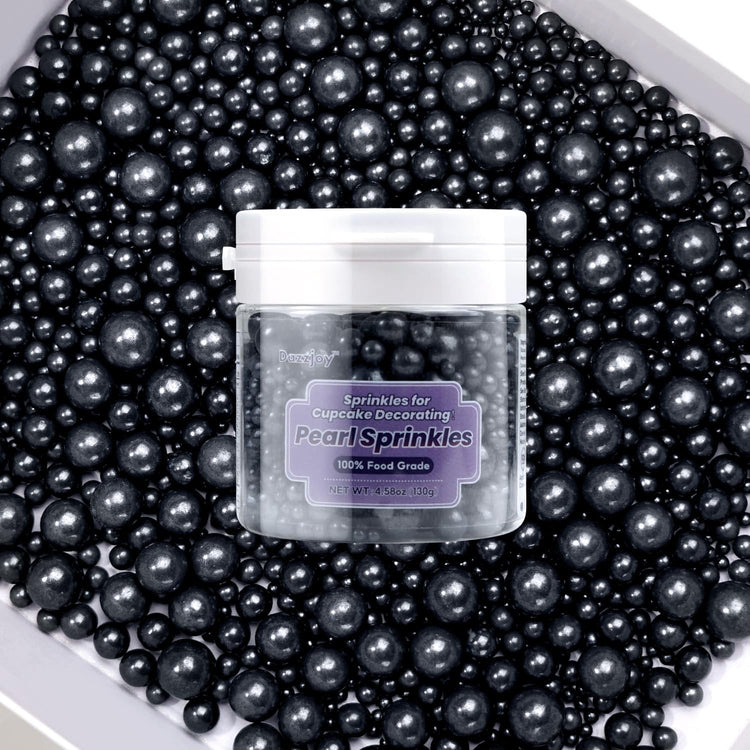 Edible Black Sugar Sprinkles (4.5 Ounce)