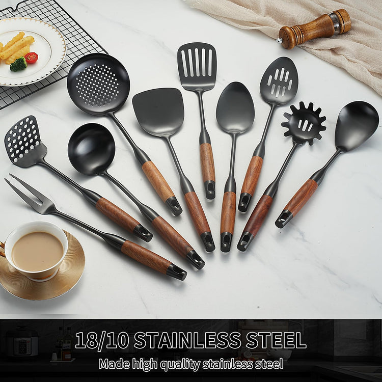 18 10 Stainless Steel Kitchen Utensils Set (10 Count)