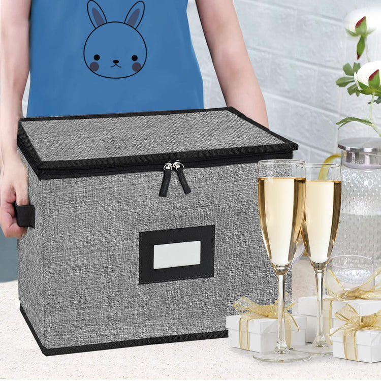 Quilted Champagne Flute Storage Box