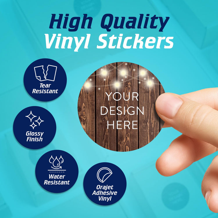 Custom Vinyl Stickers Your Image (100 Count)