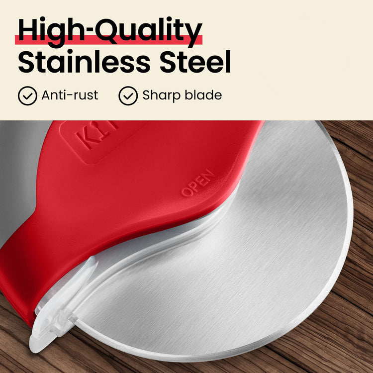 Pizza Cutter Wheel with Protective Blade Cover