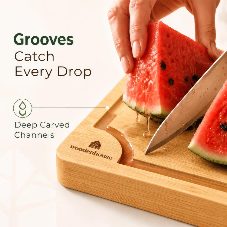 Bamboo Cutting Boards for Kitchen Set of 3 (3 Count)