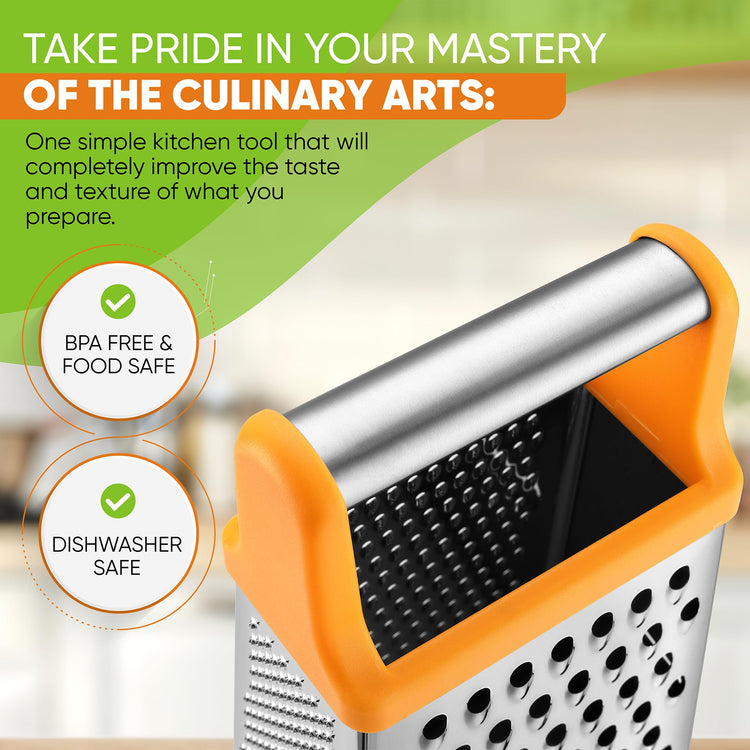 Stainless Steel XL Cheese Grater for Kitchen