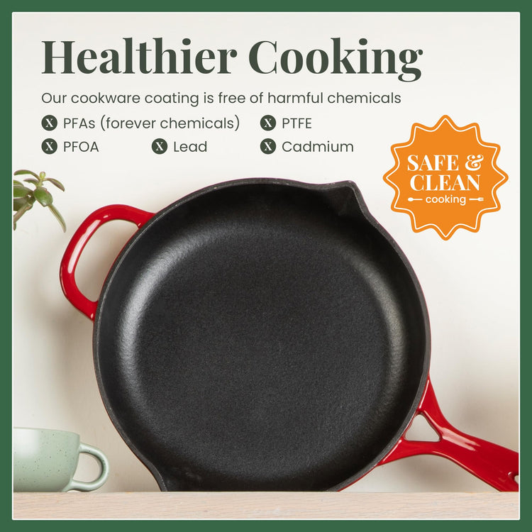 Enameled Cast Iron Skillet