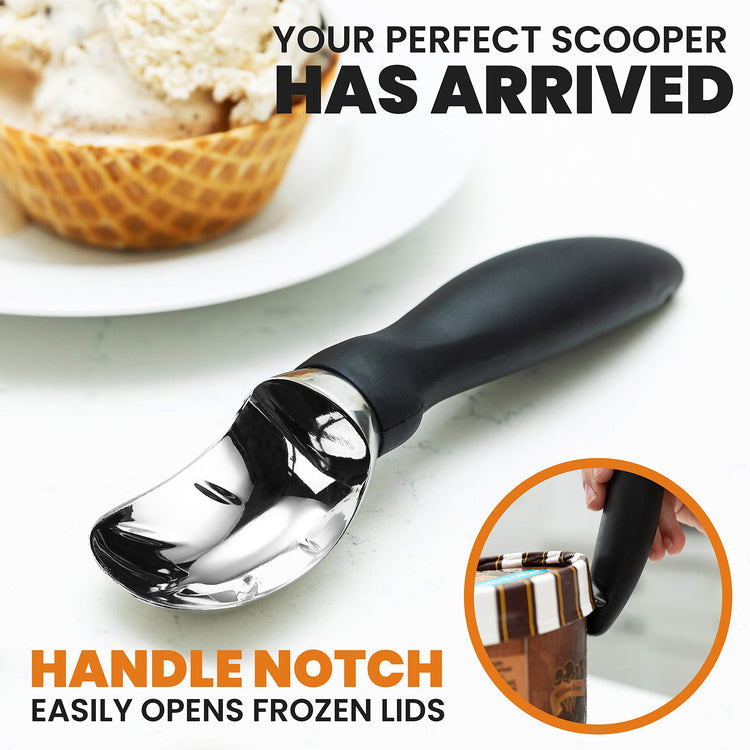 Heavy Duty Metal Ice Cream Scoop for Kitchen (2 Count)