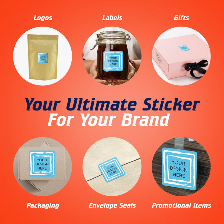 Custom Vinyl Stickers Your Image (100 Count)