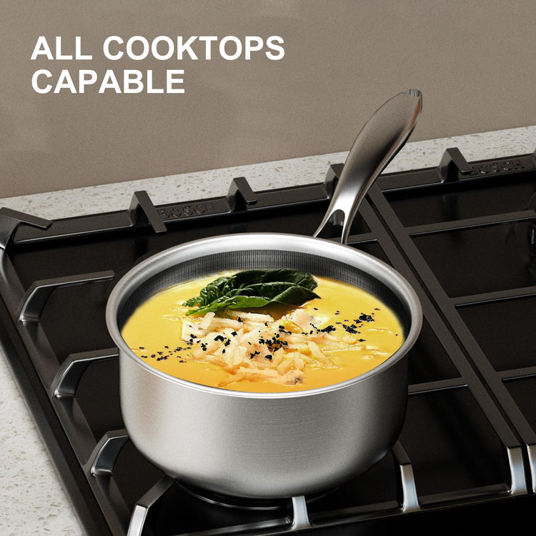 3 Quart Stainless Steel Saucepan with Lid