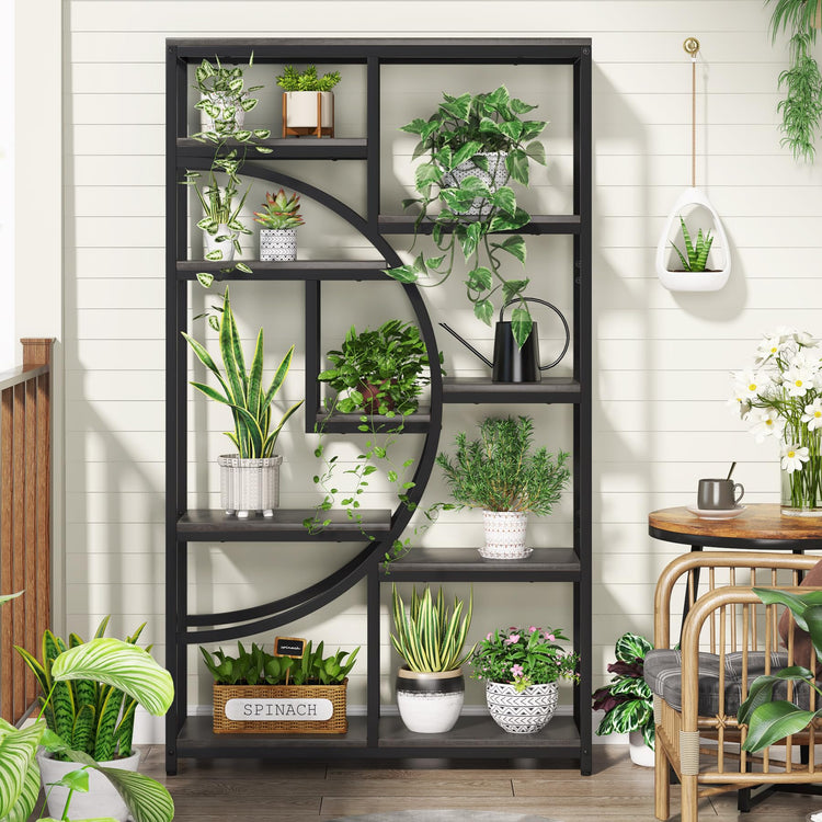 Bookshelf Industrial Etagere Bookcase (2 Count)