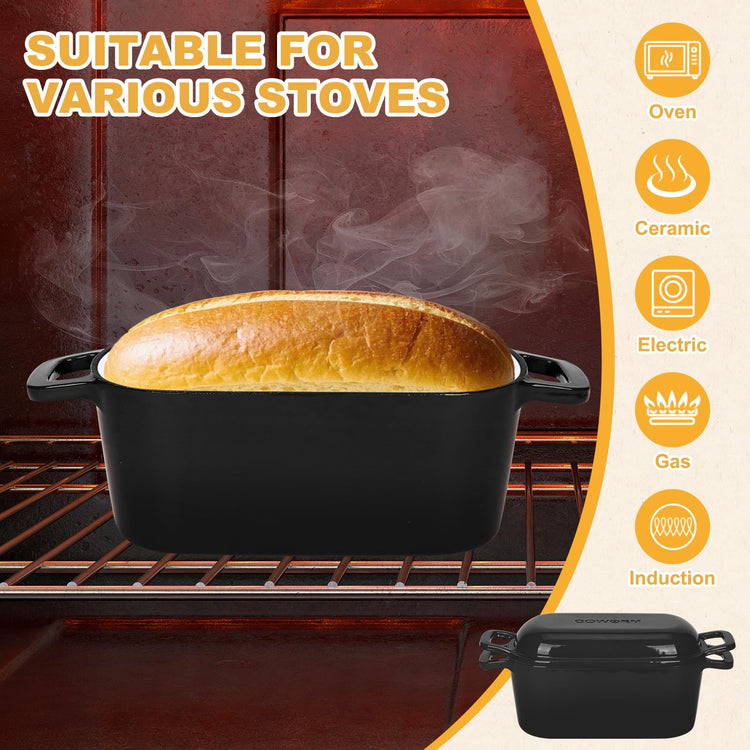 Oval Enameled Dutch Oven for Bread Baking