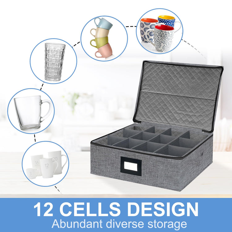 Mug Coffee Storage Box with Dividers