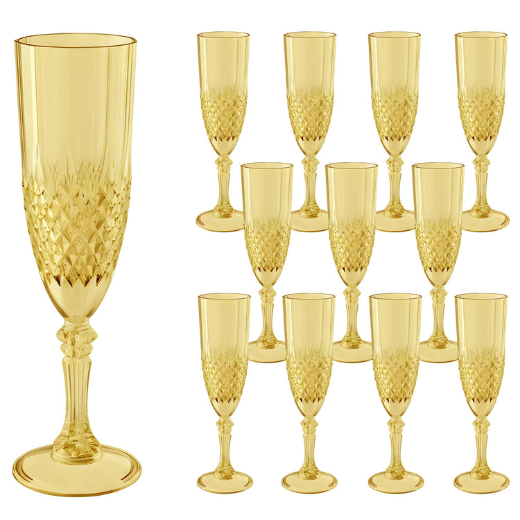 12 Pack Plastic Champagne Flutes (12 Count)