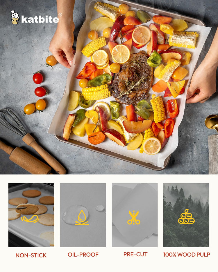 75 Pcs White Parchment Paper Baking Sheets