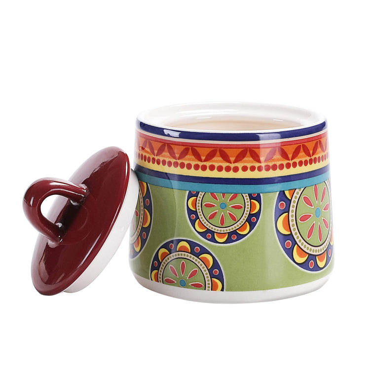 Tunisian Ceramic Sugar and Creamer Set
