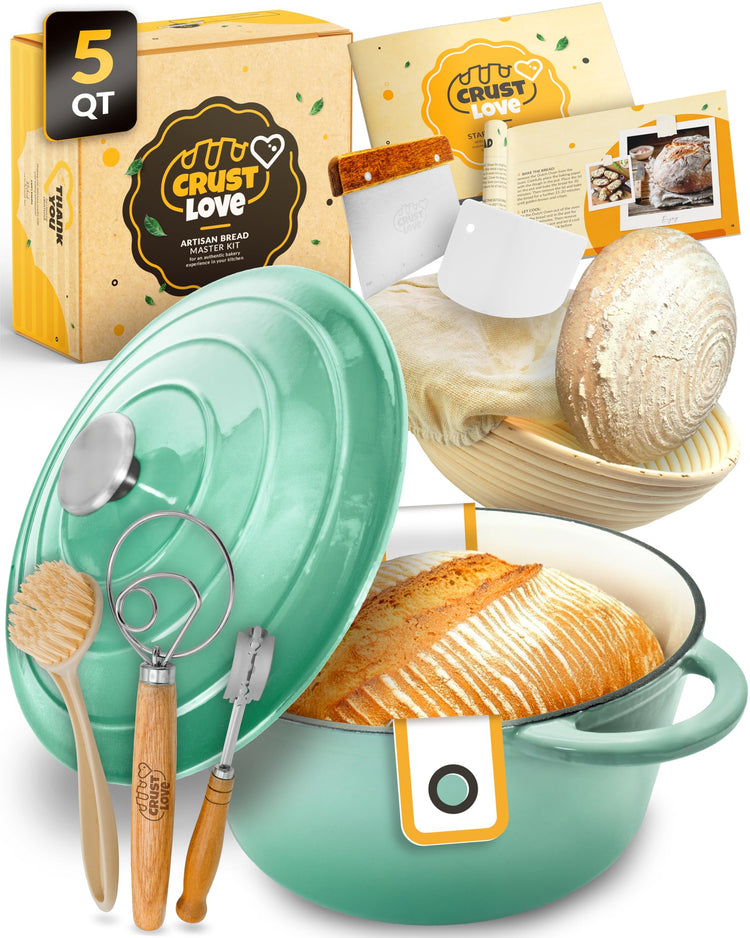 5 QT Cast Iron Bread Oven with Lid for Sourdough Bread Baking Set