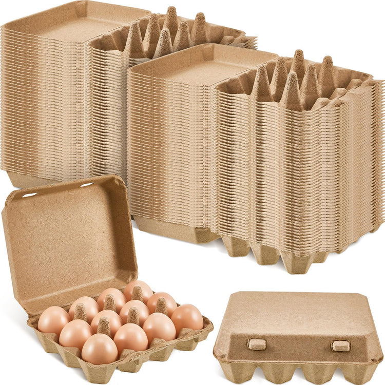 100 Pcs Egg Cartons Bulk 3x4 Style Egg Storage Containers Holder for Fresh Duck Quail Storage Kitchen Family Farmhouse (100 Count)