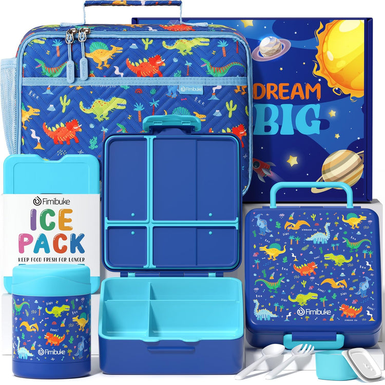 Kids Bento Snack Lunch Box with 4 Compartment (7 count)