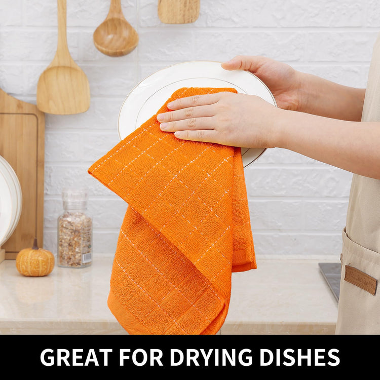 100% Cotton Terry Kitchen Dish Cloths (8 Count)