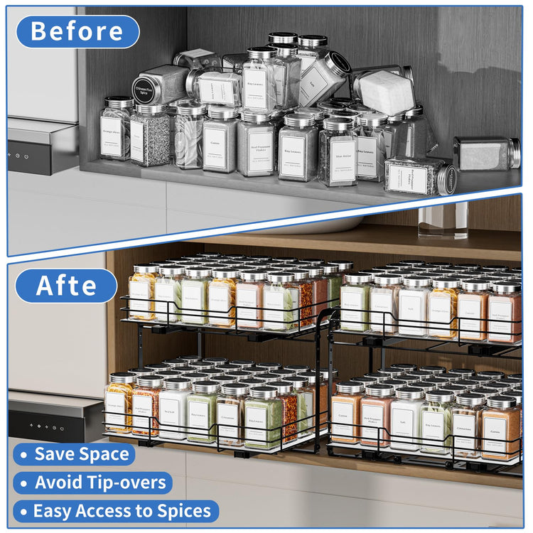 2 Tier Pull Out Spice Rack