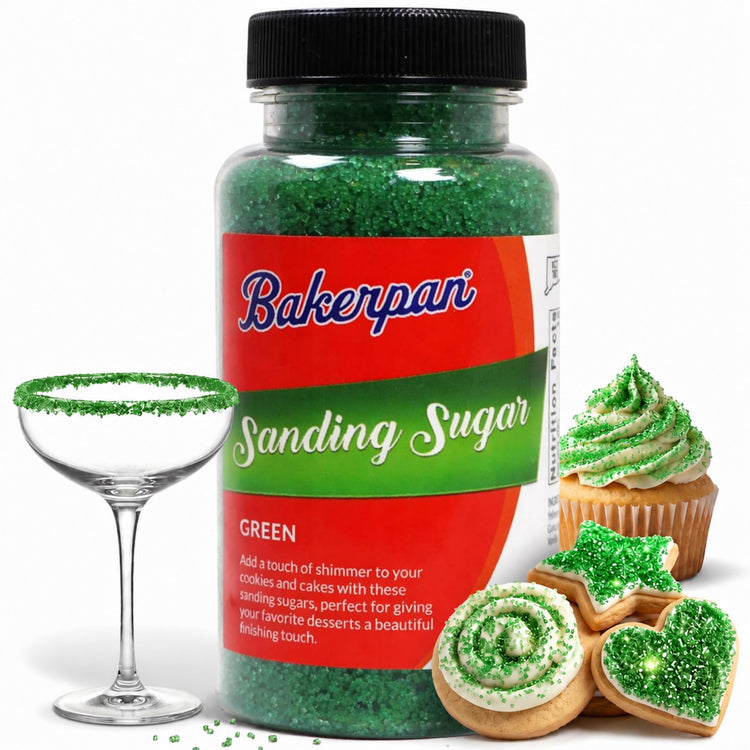 Green Sanding Sugar for Baking & Cookie Decorating (5 Ounce)