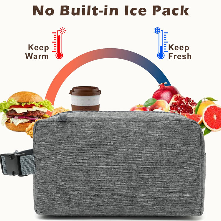 Small Insulated Lunch box Portable Soft Bag Mini Cooler Thermal Meal Tote Kit with Buckle for Work