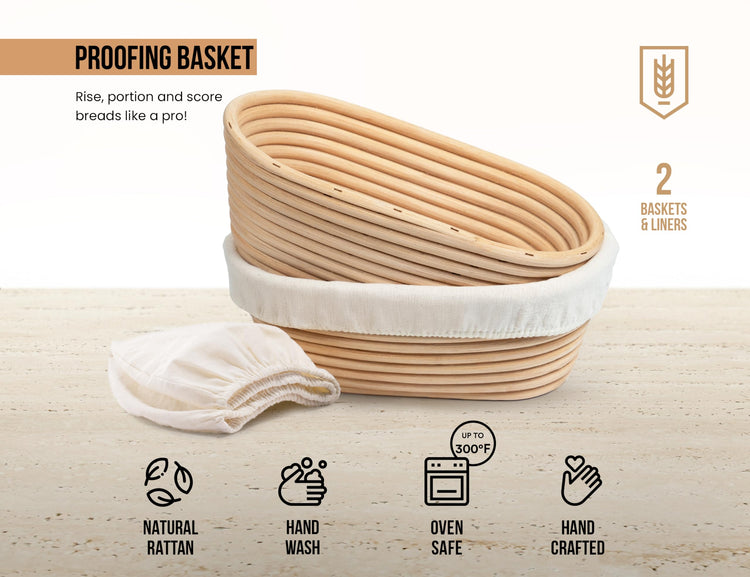 Banneton Bread Proofing Baskets (2 Count)