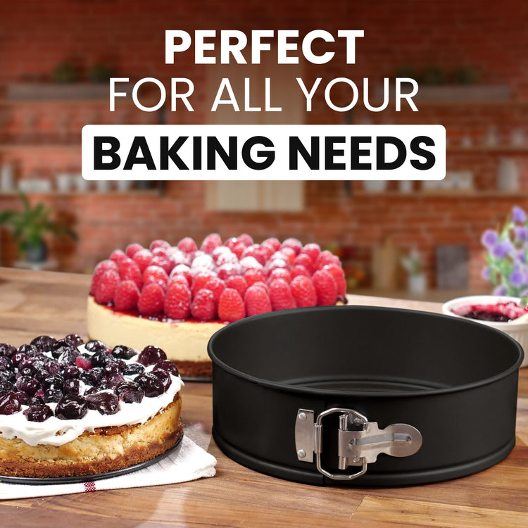 Premium 9 Inch Springform Pan Nonstick Cheesecake Pan with Removable Bottom