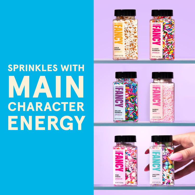 Pink Pinata Hot Pink & Rainbow Sprinkle Mix 1 Pack (4 Ounce)
