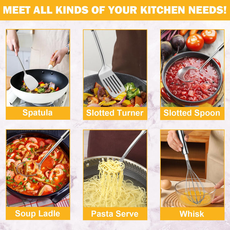 6 Piece Kitchen Cooking Utensils Set (6 Count)