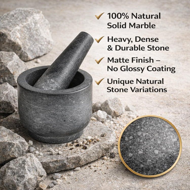 Marble Stone Mortar and Pestle