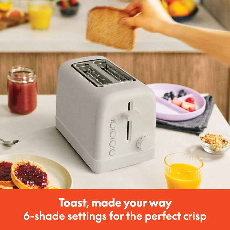 2 Slice Toaster with Extra Wide Slots and 6