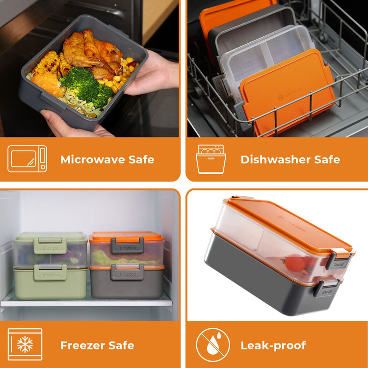 Stackable 2 Tier Adult Bento Box