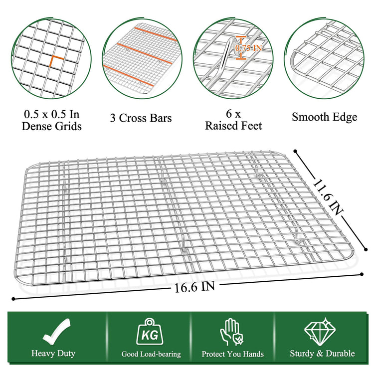 17.5 Inch Baking Sheet Pan and Cooking Rack