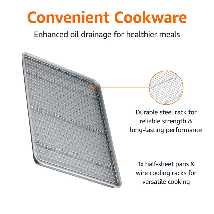 Ceramic Nonstick Baking Sheet & Cooling Rack Set