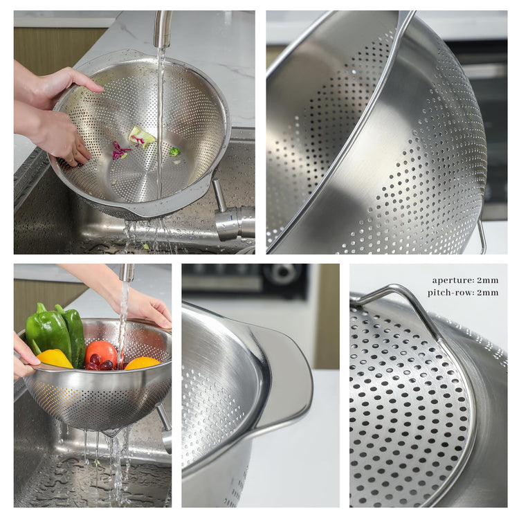 18 8 Stainless Steel Microwell Colander