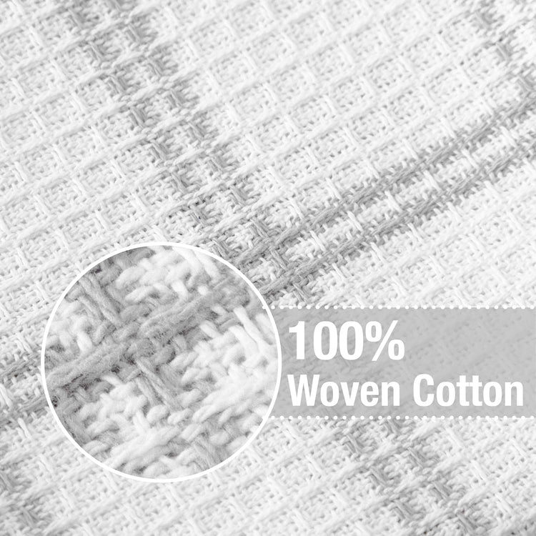 T-fal Premium Waffle Dish Cloths: Highly Absorbent, Super Soft Long Lasting - 100% Cotton, 12"x13" Towel for Cleaning & Drying, (8-Pack), Gray - Nestoria