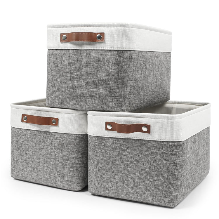 Storage Bins Large Fabric Storage Baskets for Shelves 3 Pack (3 Count)