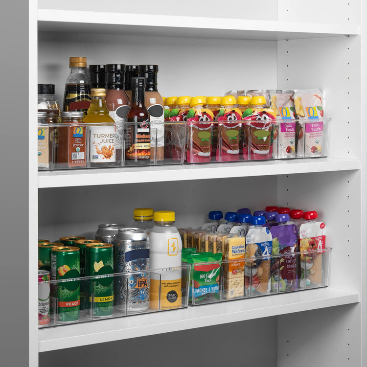 Pantry Storage Bins with Removable Dividers (4 Count)