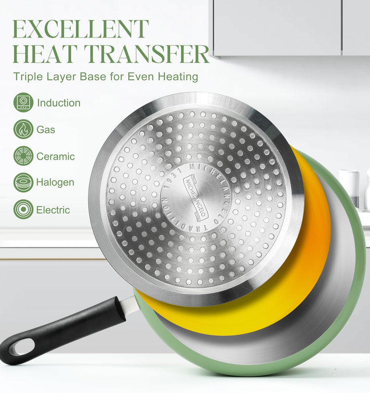 Nonstick Sauce Pan with Lid (3 Count)