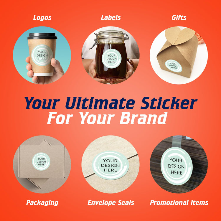 Custom Vinyl Stickers Your Image (100 Count)