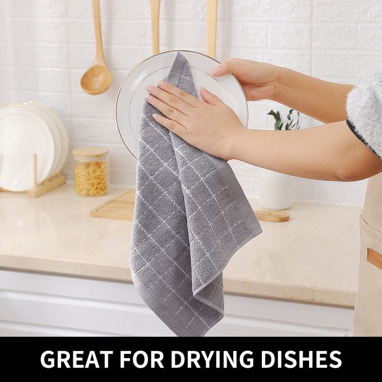 100% Cotton Terry Kitchen Dish Cloths (6 Count)
