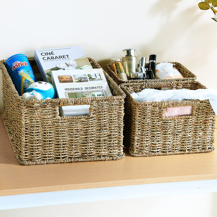 Large Wicker Baskets for Storage (3 Count)