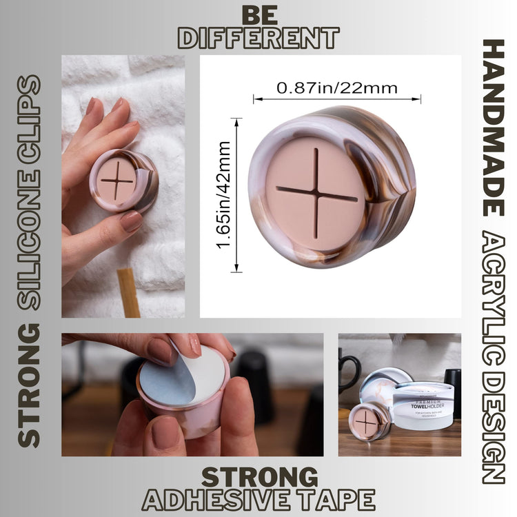 Towel Hooks Dish & Hand Towel Holder (8 Count)