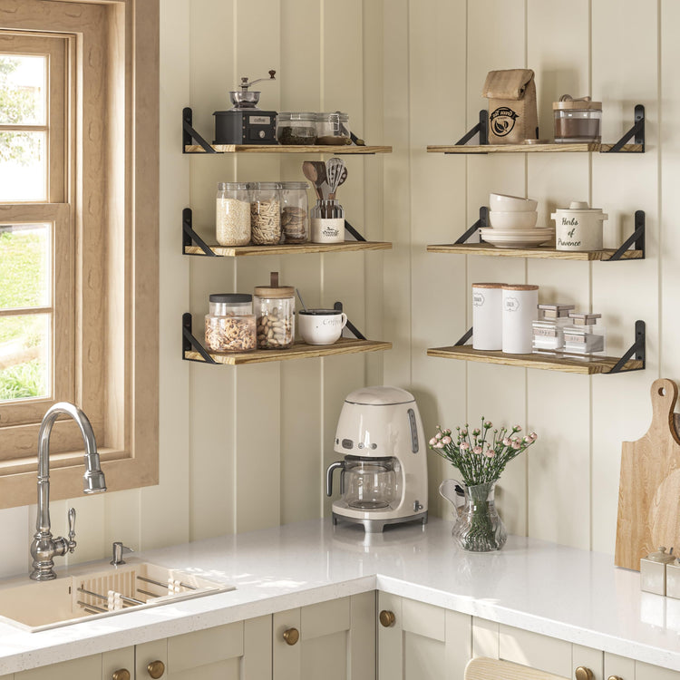 16.5in Floating Shelves for Wall (6 Count)