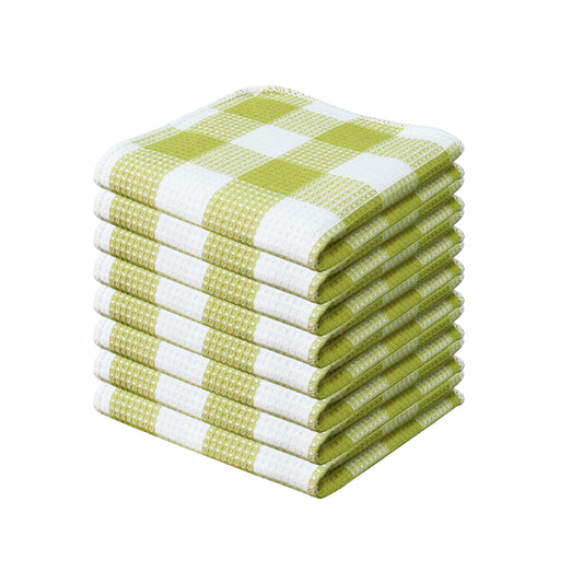 Waffle Weave Plaid Dish Cloths