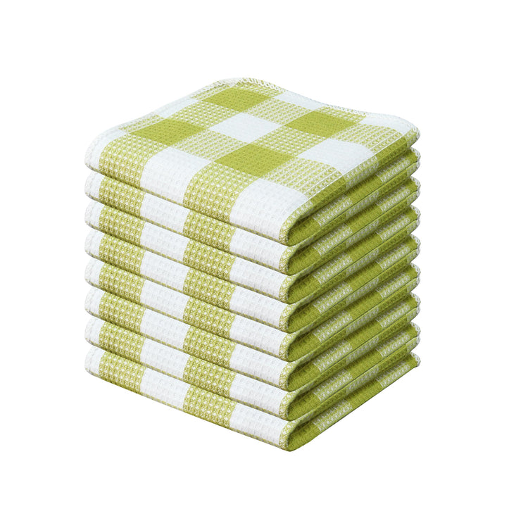 Waffle Weave Plaid Dish Cloths