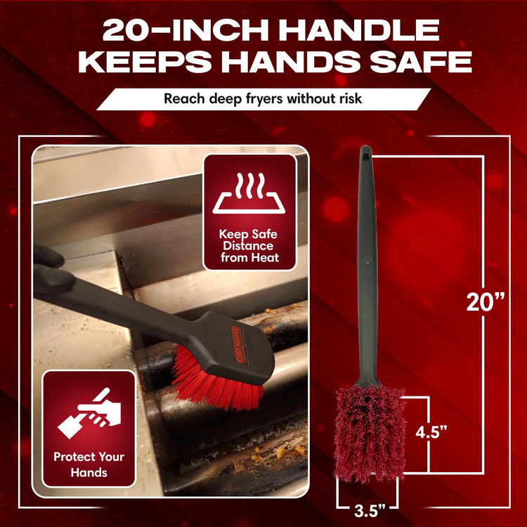 20" Deep Fryer Cleaning Brush by FryOilSaver Co