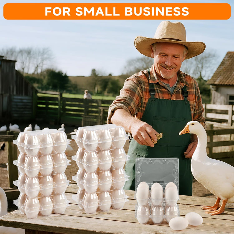 120Pack Jumbo Egg Cartons Duck Egg Cartons Extra Large Egg Containers XL Egg Tray Holders for Home Ranch Chicken Farm (120 Count)