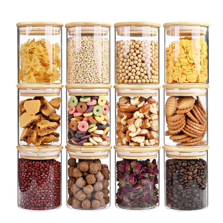 17oz Glass Food Storage Jars (12 Count)