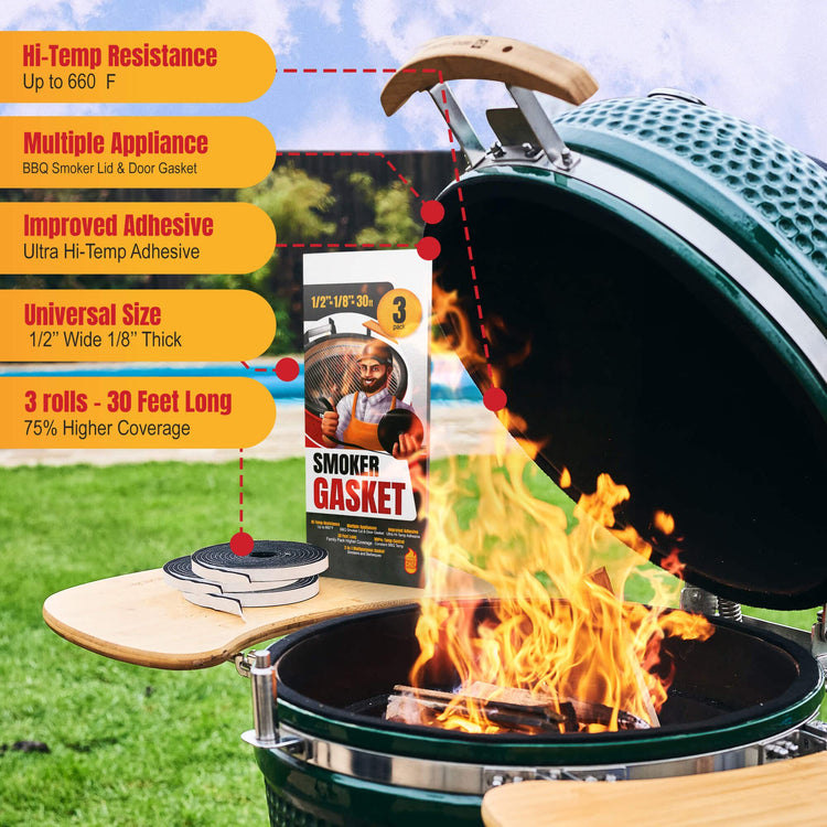 XXL 30 FT Grill Gasket for Smokers (3 Count)